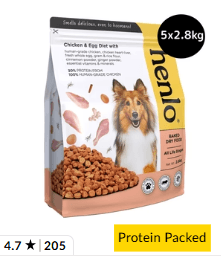 Henlo Chicken and Egg Baked Dry Food for Adult Dogs & Puppies | 100% Human Grade Ingredients 2.8 Kg